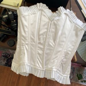 White corset with steel supports